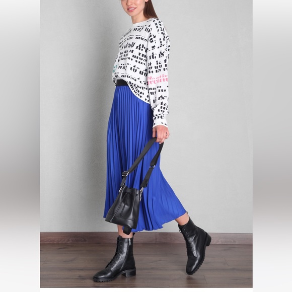 SOLD! on Ebay SportMax|Code MaxMara Label-cat Pleated Skirt.Size:IT40 US4/6. - Picture 4 of 14